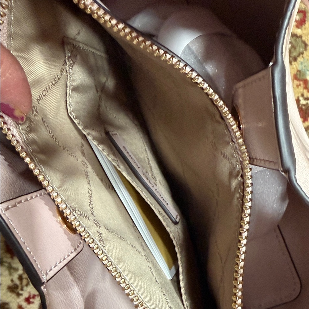Michael Kors dusty rose Satchel with Gold Accents - Picture 7 of 9
